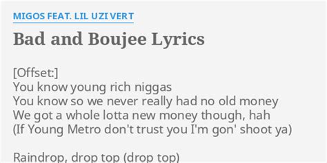 bad and boujee lyrics|bad and boujee lyrics uzi.